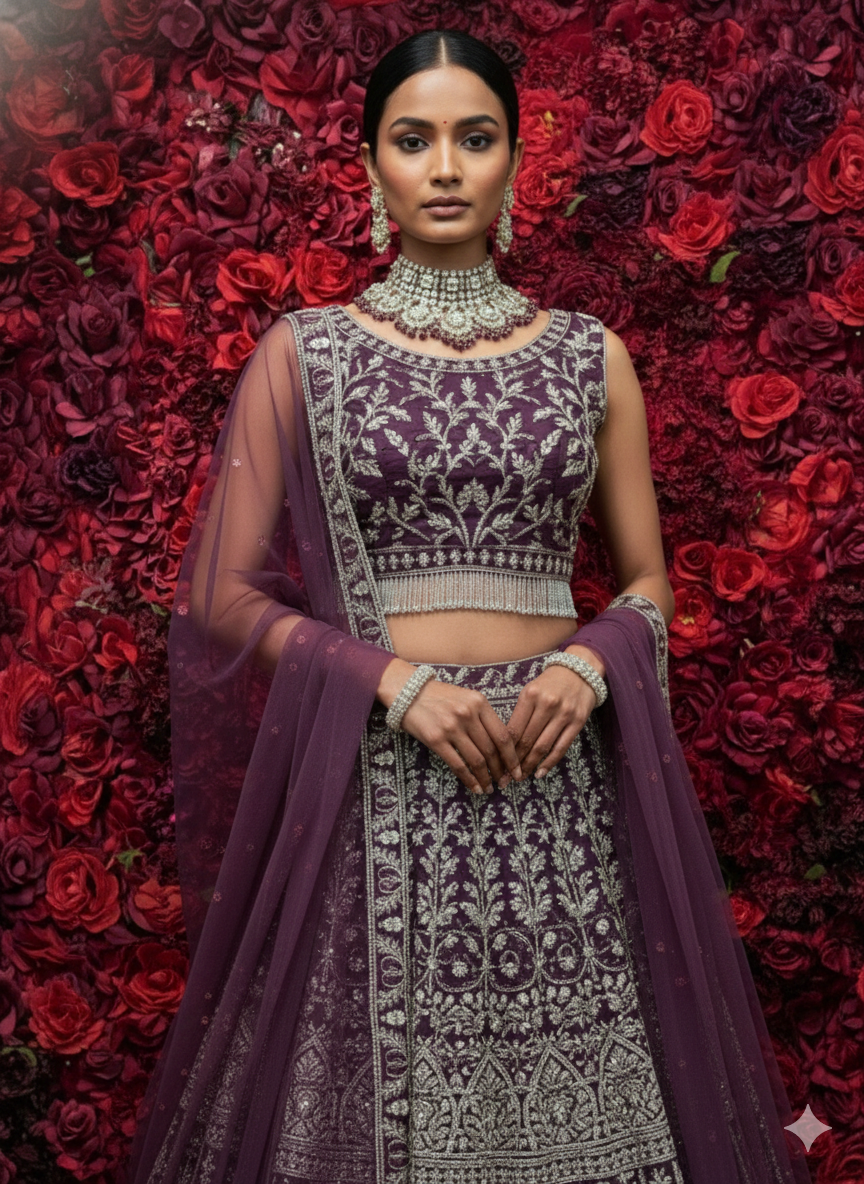 Mauve Purple lehenga