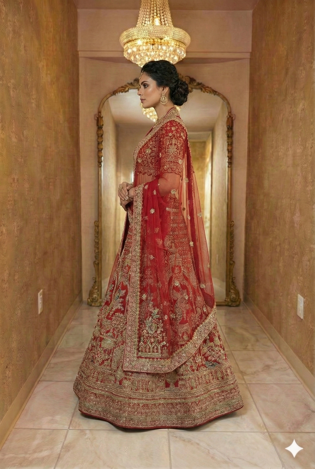 Royal Crimson Red Bridal Lehenga