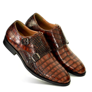 Cherry Fab Croco Double Monk
