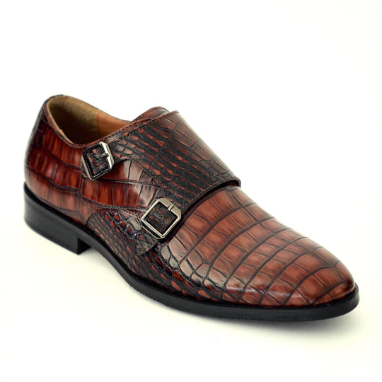 Cherry Fab Croco Double Monk