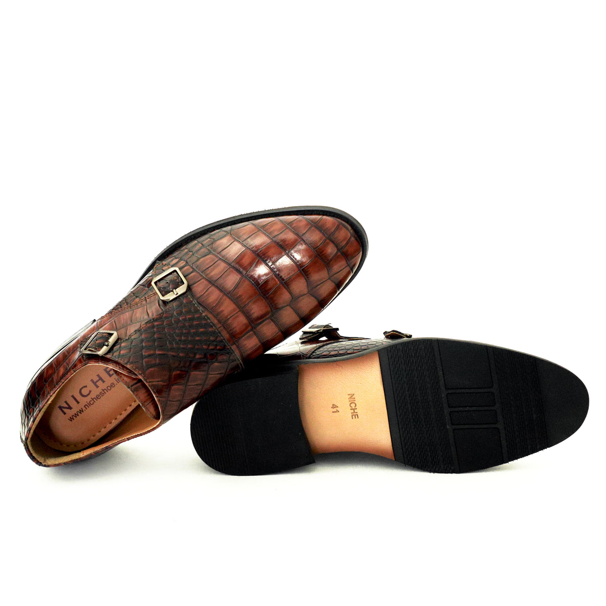 Cherry Fab Croco Double Monk