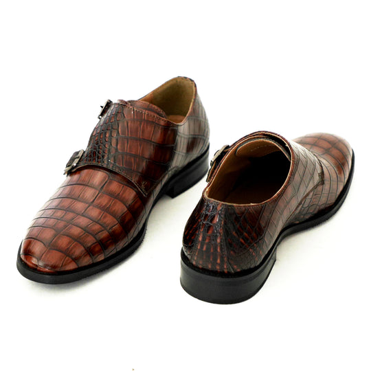 Cherry Fab Croco Double Monk