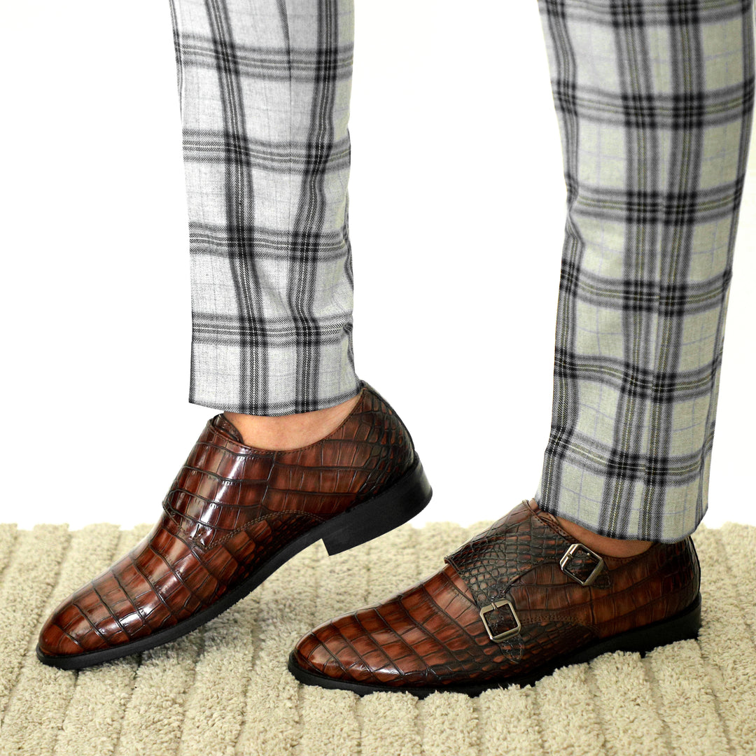 Cherry Fab Croco Double Monk