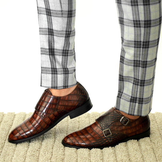 Cherry Fab Croco Double Monk