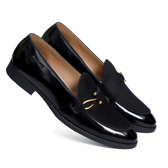 Black Patent Dazzle Hooked Loafers