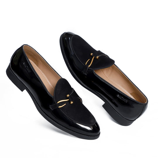Black Patent Dazzle Hooked Loafers