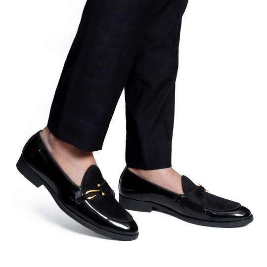 Black Patent Dazzle Hooked Loafers