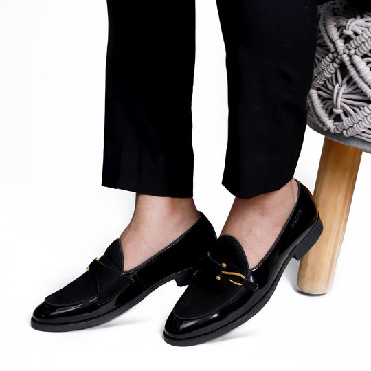 Black Patent Dazzle Hooked Loafers