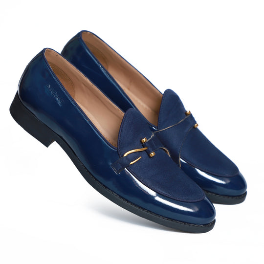 Blue Patent Dazzle Hooked Loafers