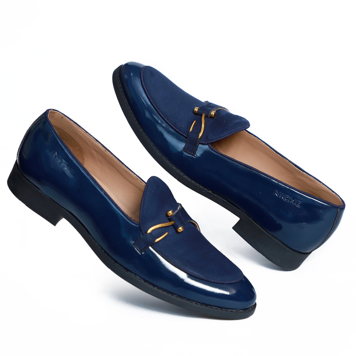 Blue Patent Dazzle Hooked Loafers