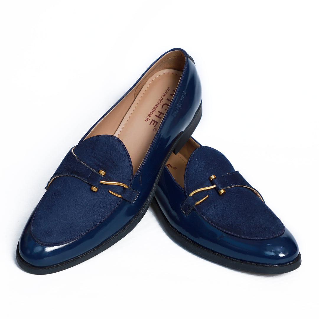 Blue Patent Dazzle Hooked Loafers