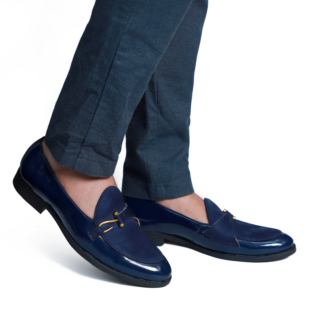 Blue Patent Dazzle Hooked Loafers