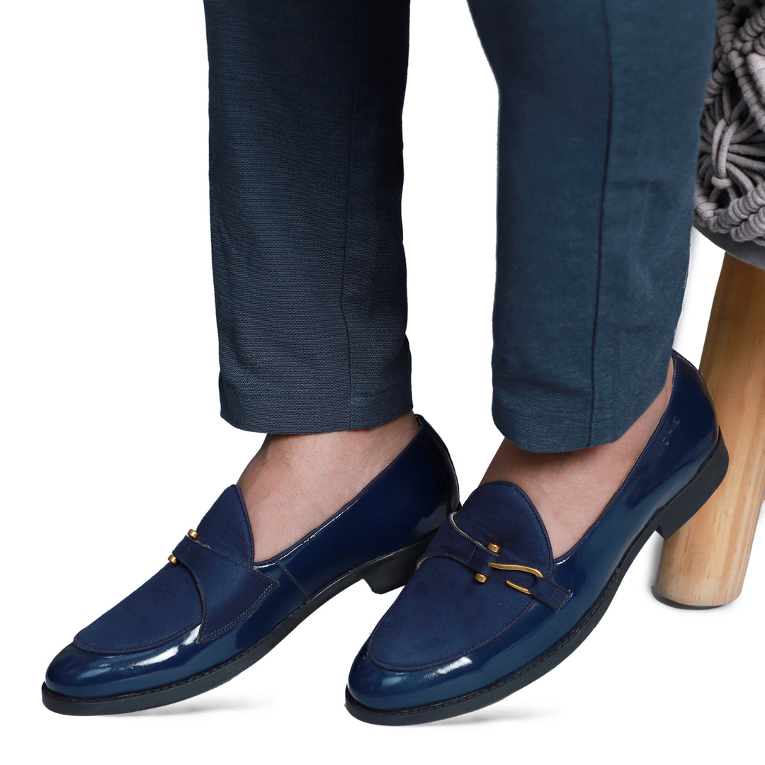 Blue Patent Dazzle Hooked Loafers
