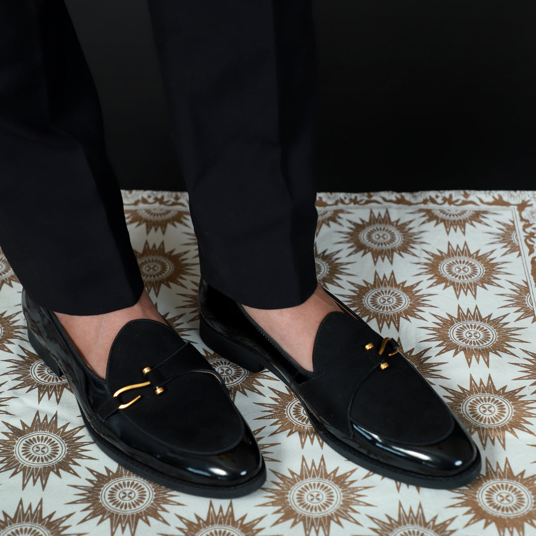 Black Patent Dazzle Hooked Loafers