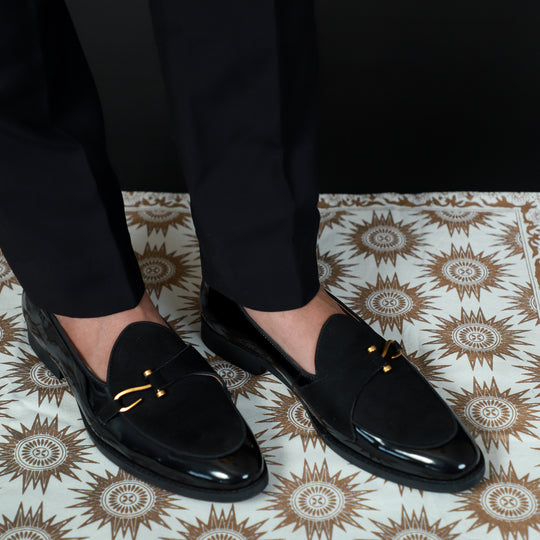 Black Patent Dazzle Hooked Loafers