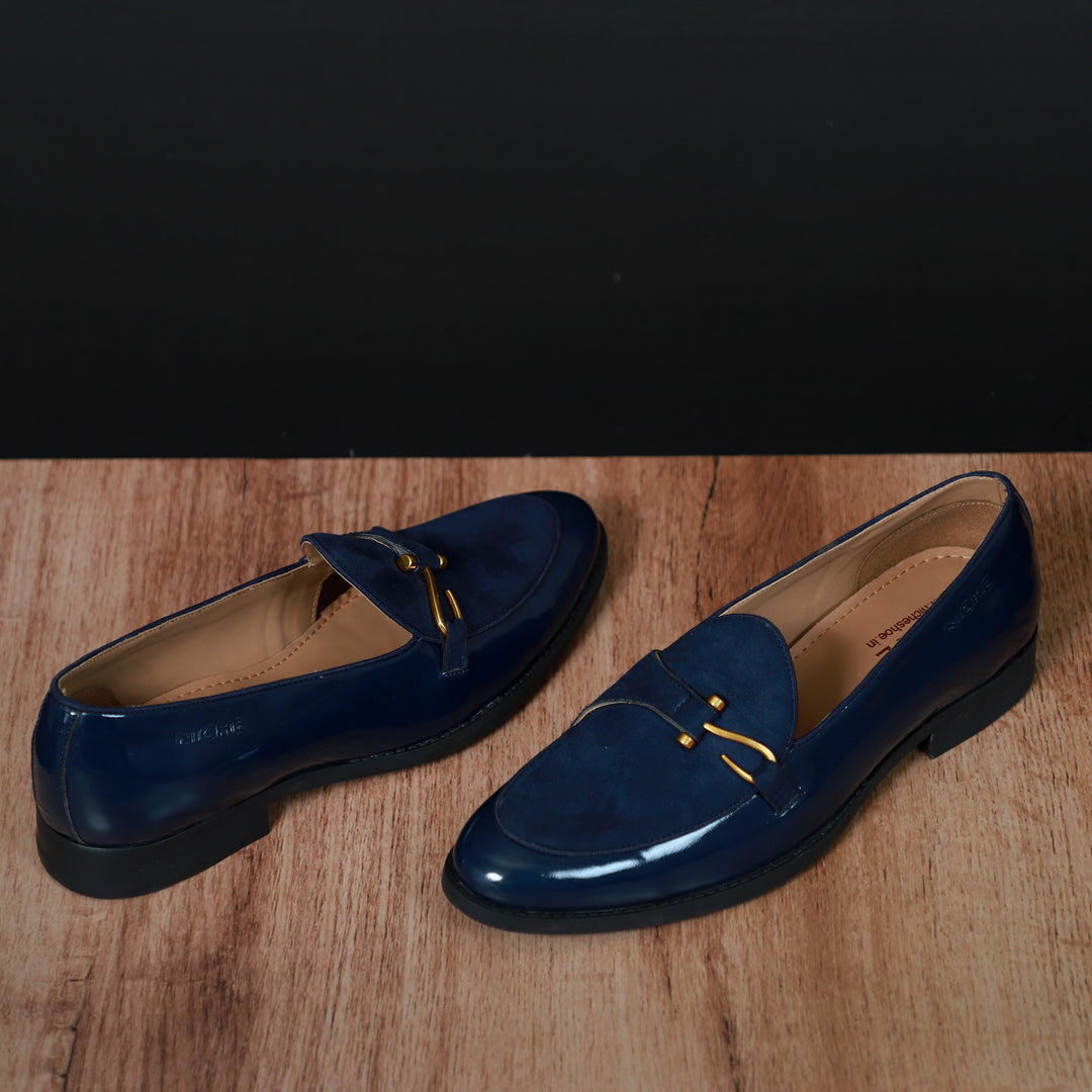 Blue Patent Dazzle Hooked Loafers