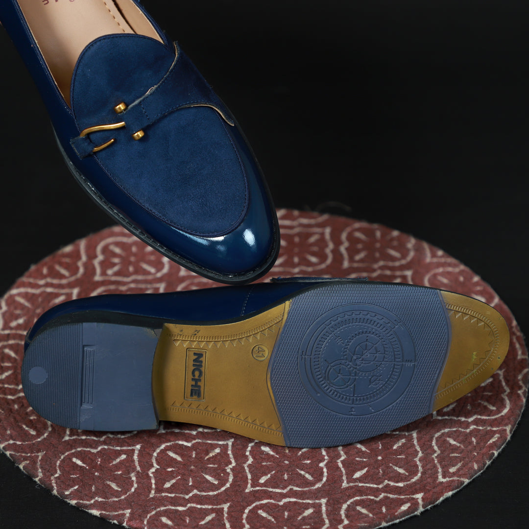 Blue Patent Dazzle Hooked Loafers