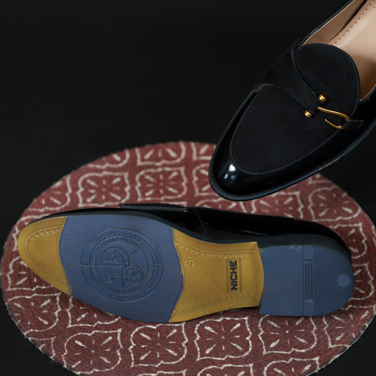 Black Patent Dazzle Hooked Loafers