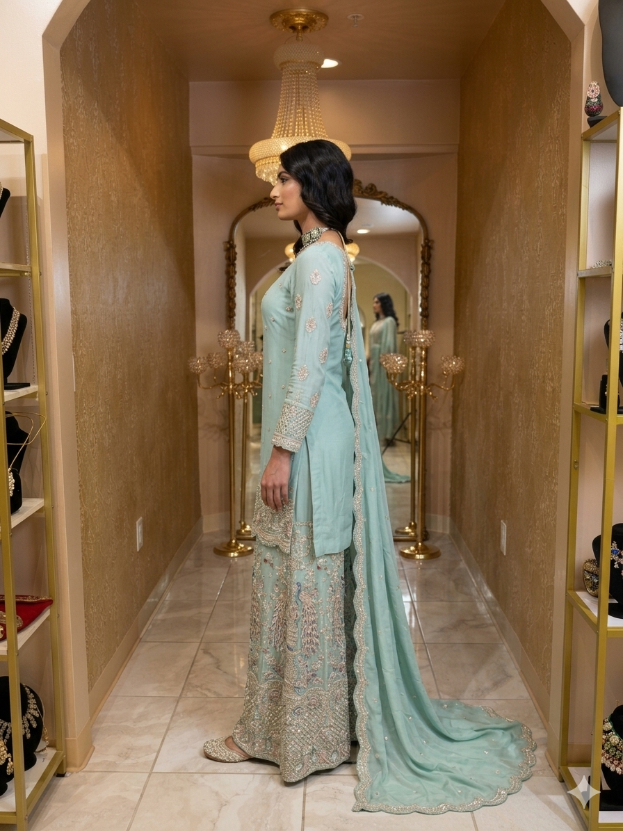 Pastel Blue Sharara