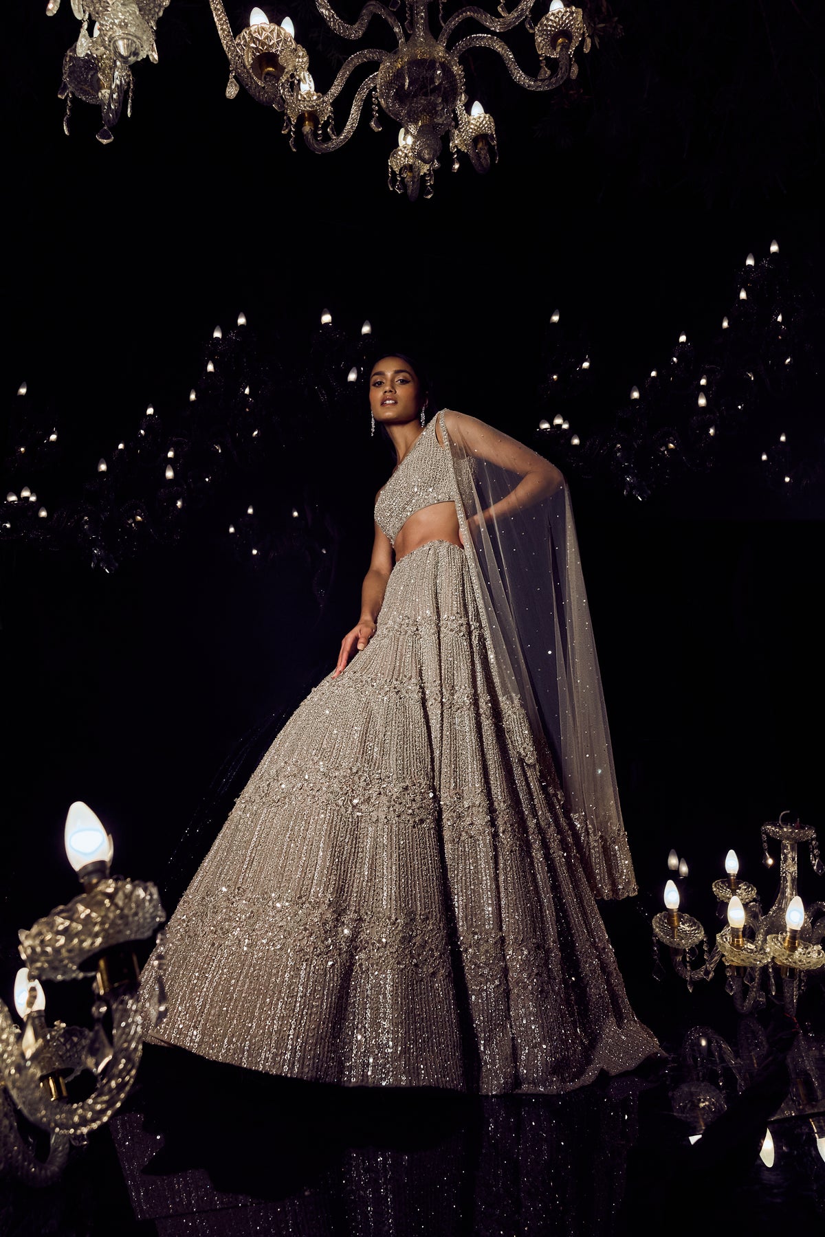 Seema Gujral - Champgane Sequin Lehenga Set