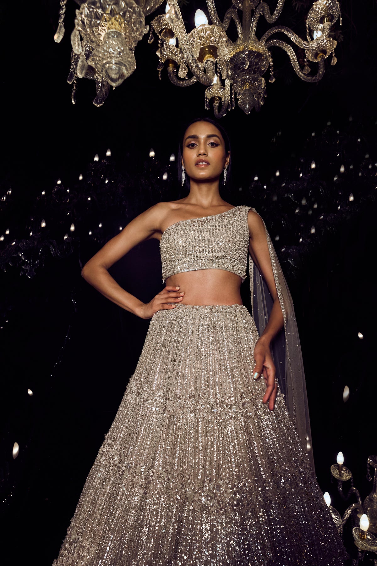 Seema Gujral - Champgane Sequin Lehenga Set