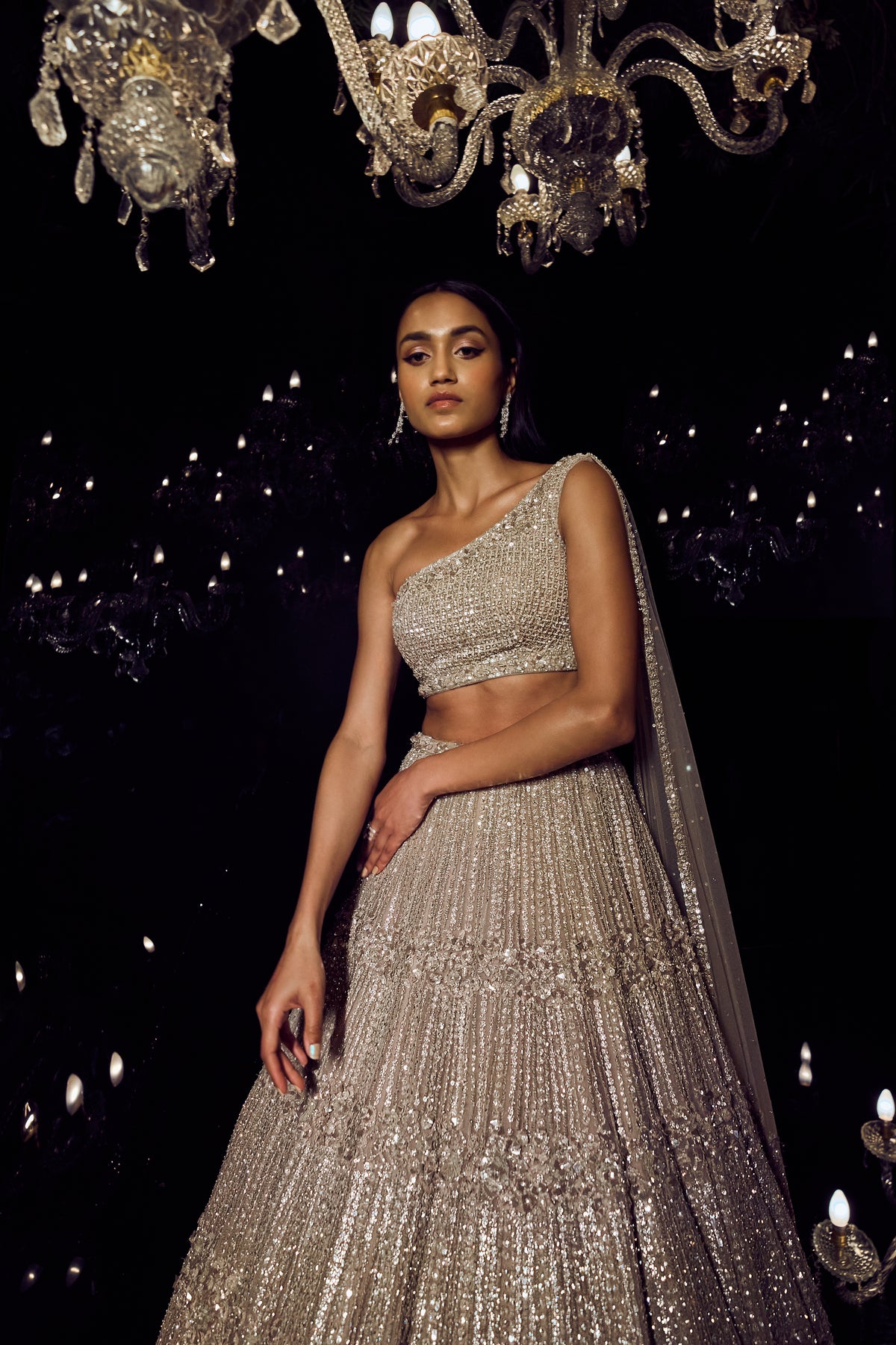 Seema Gujral - Champgane Sequin Lehenga Set