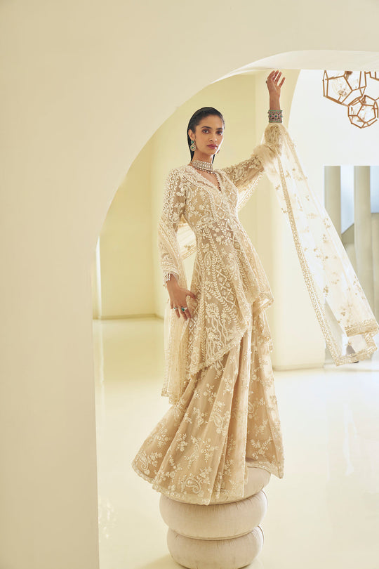 Seema Gujral - High-Low Dori Sharara Set