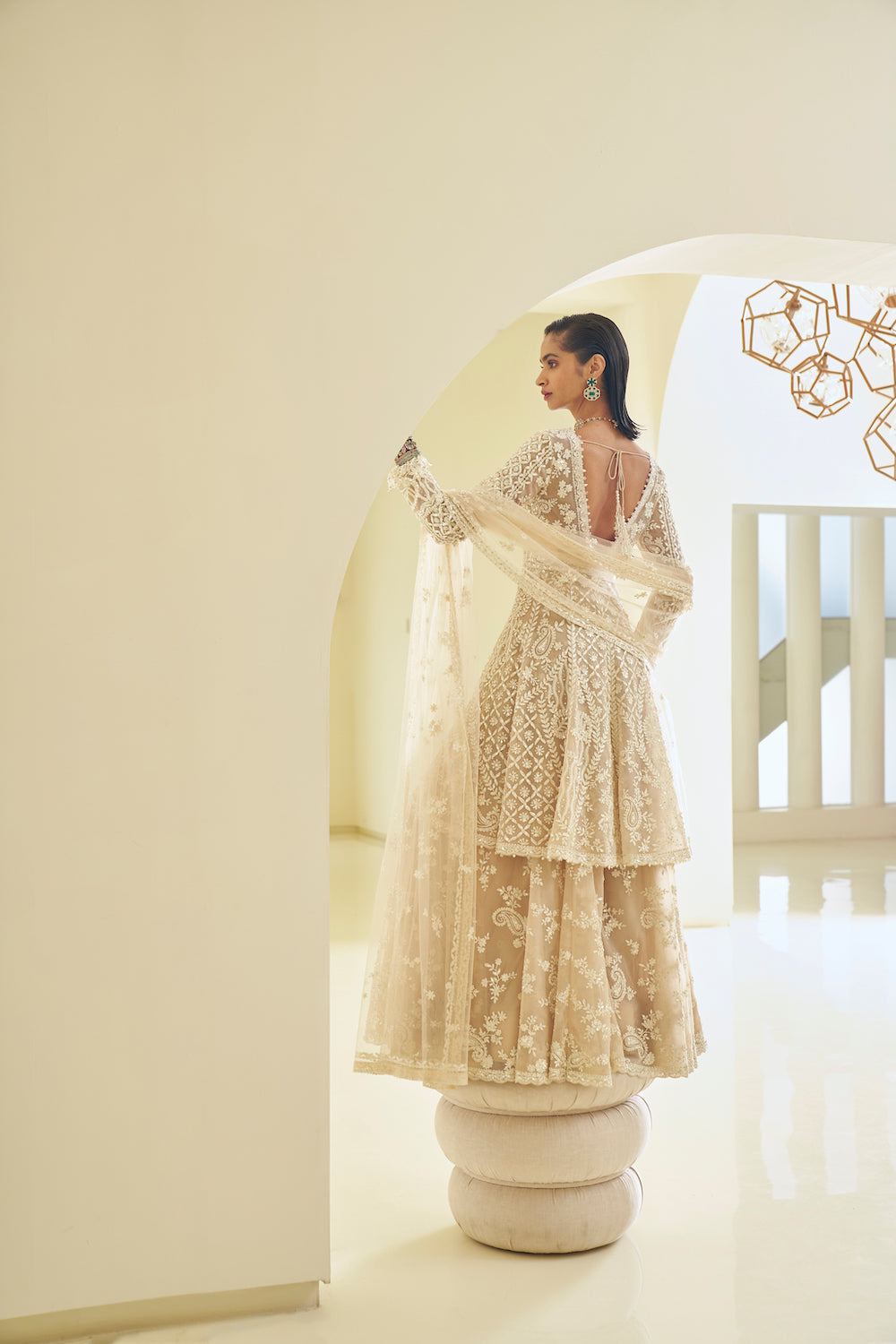 Seema Gujral - High-Low Dori Sharara Set