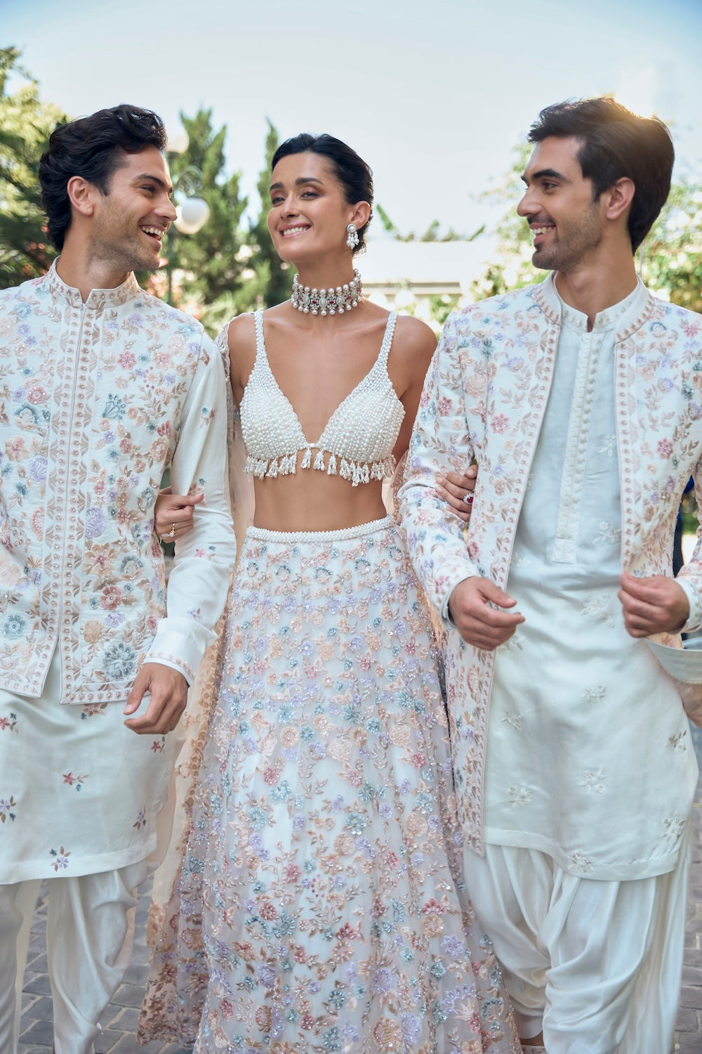 Seema Gujral - Multi-Coloured Bundi Set