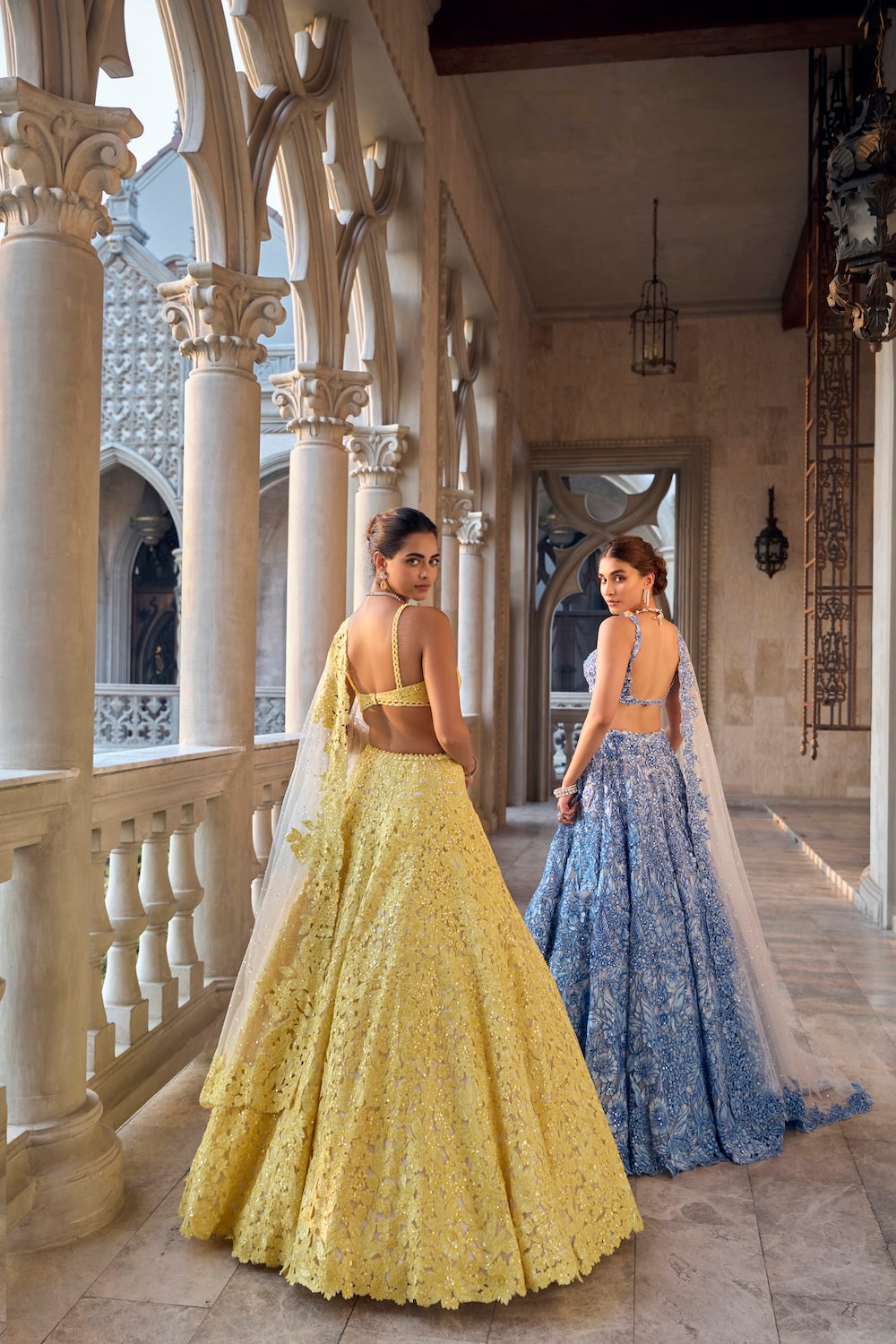 Seema Gujral - Blue Cut Work Lehenga Set