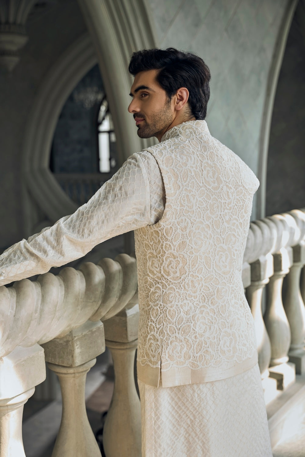 Seema Gujral - Beige Bundi Set