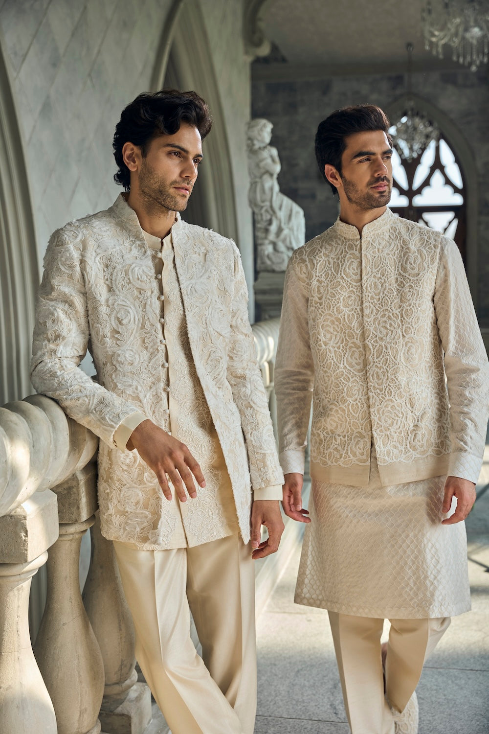 Seema Gujral - Beige Bundi Set