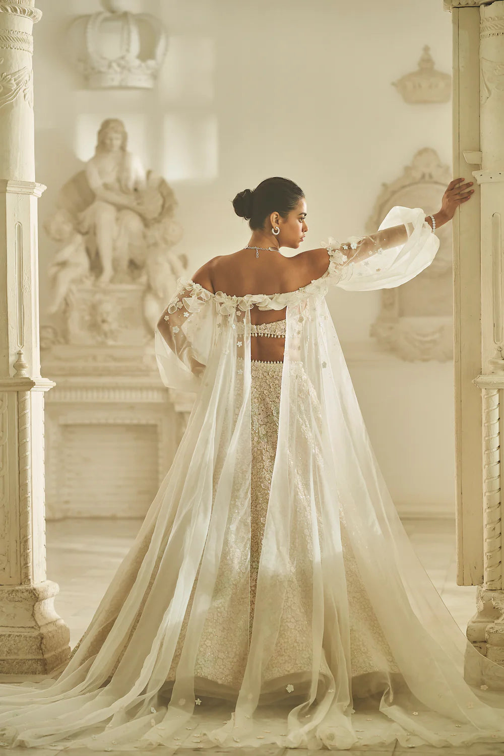 Seema Gujral - Multi-Coloured Three-Dimensional Lehnega Set