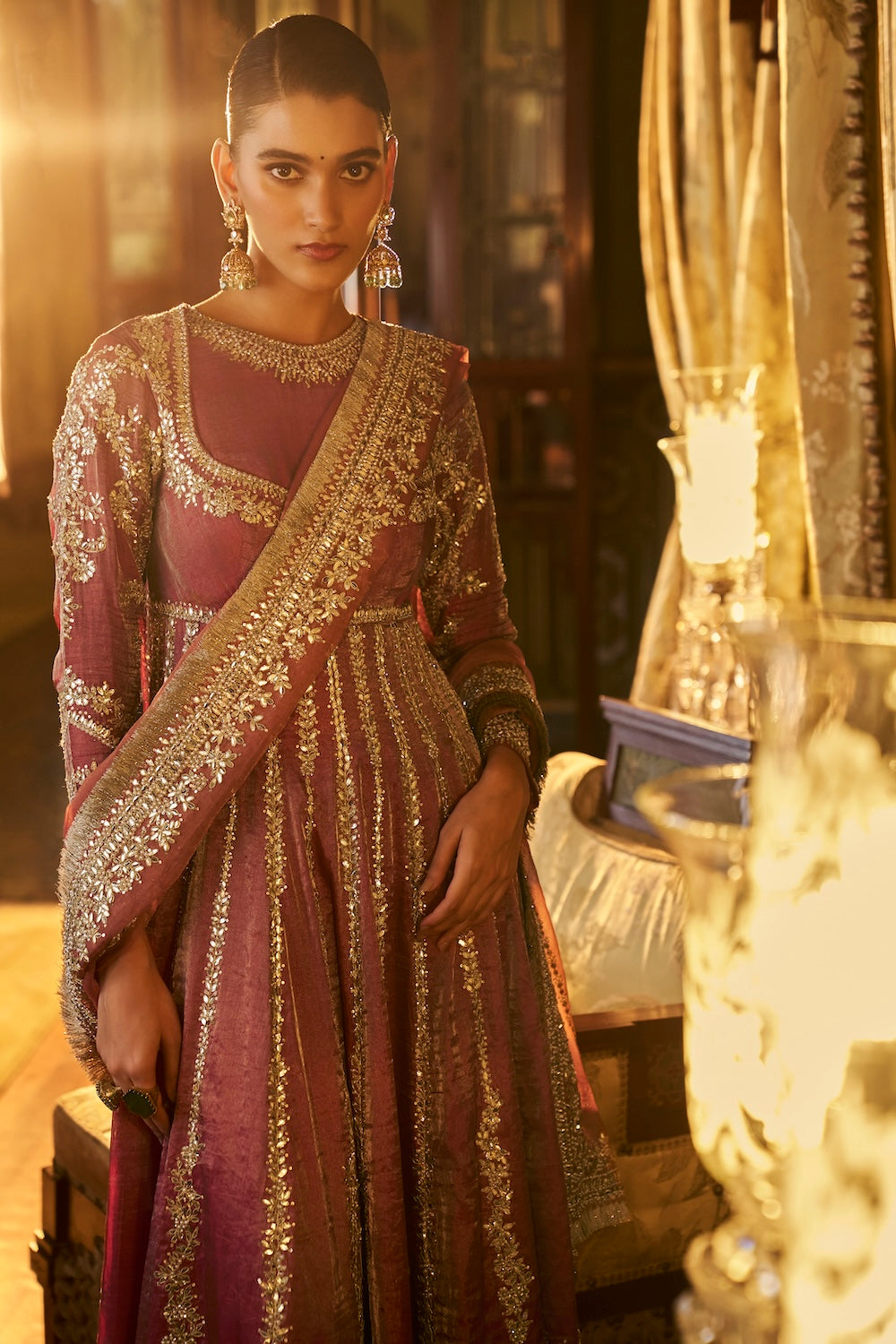 Seema Gujral - Red Gota Patti Sharara Set