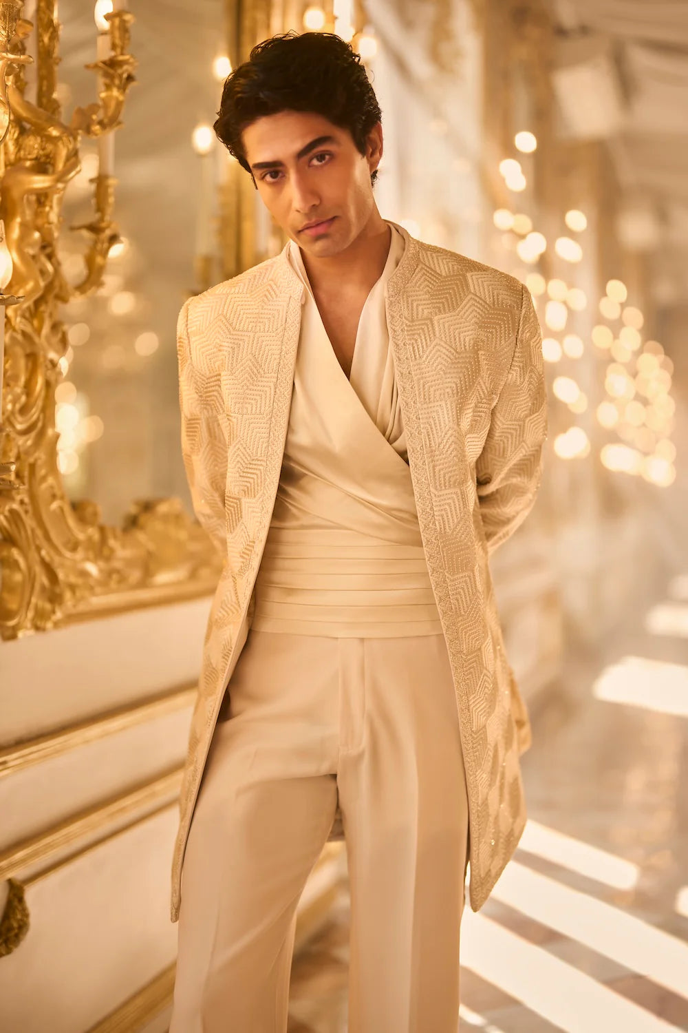 Seema Gujral - Ivory Sherwani Set