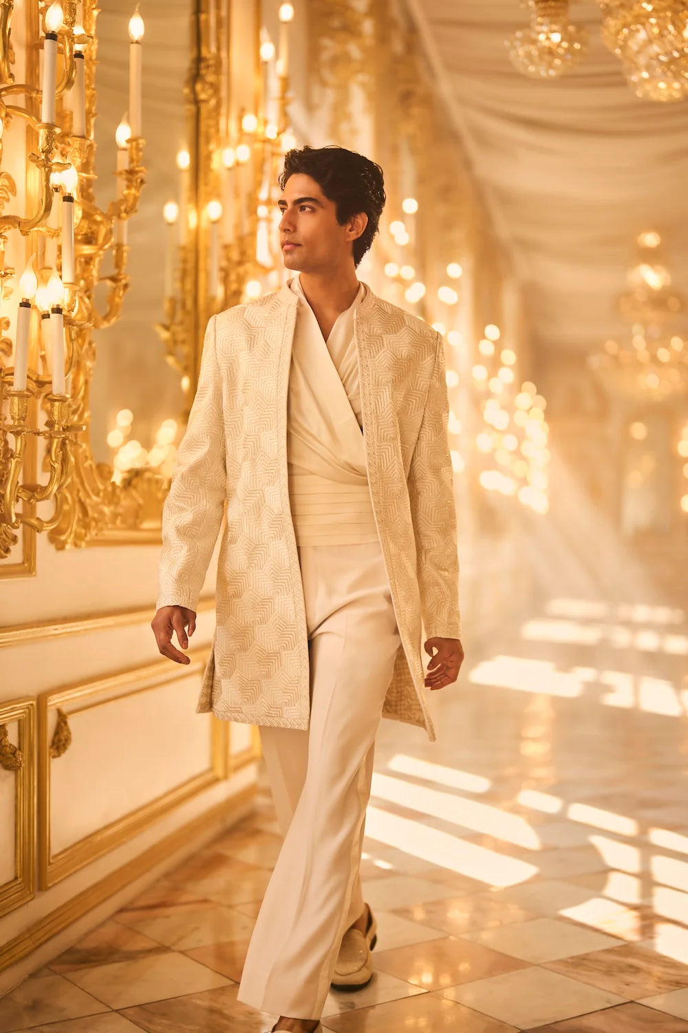 Seema Gujral - Ivory Sherwani Set
