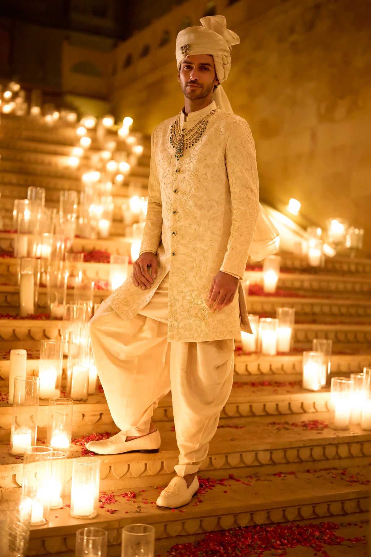 Seema Gujral - Ivory Sherwani Set