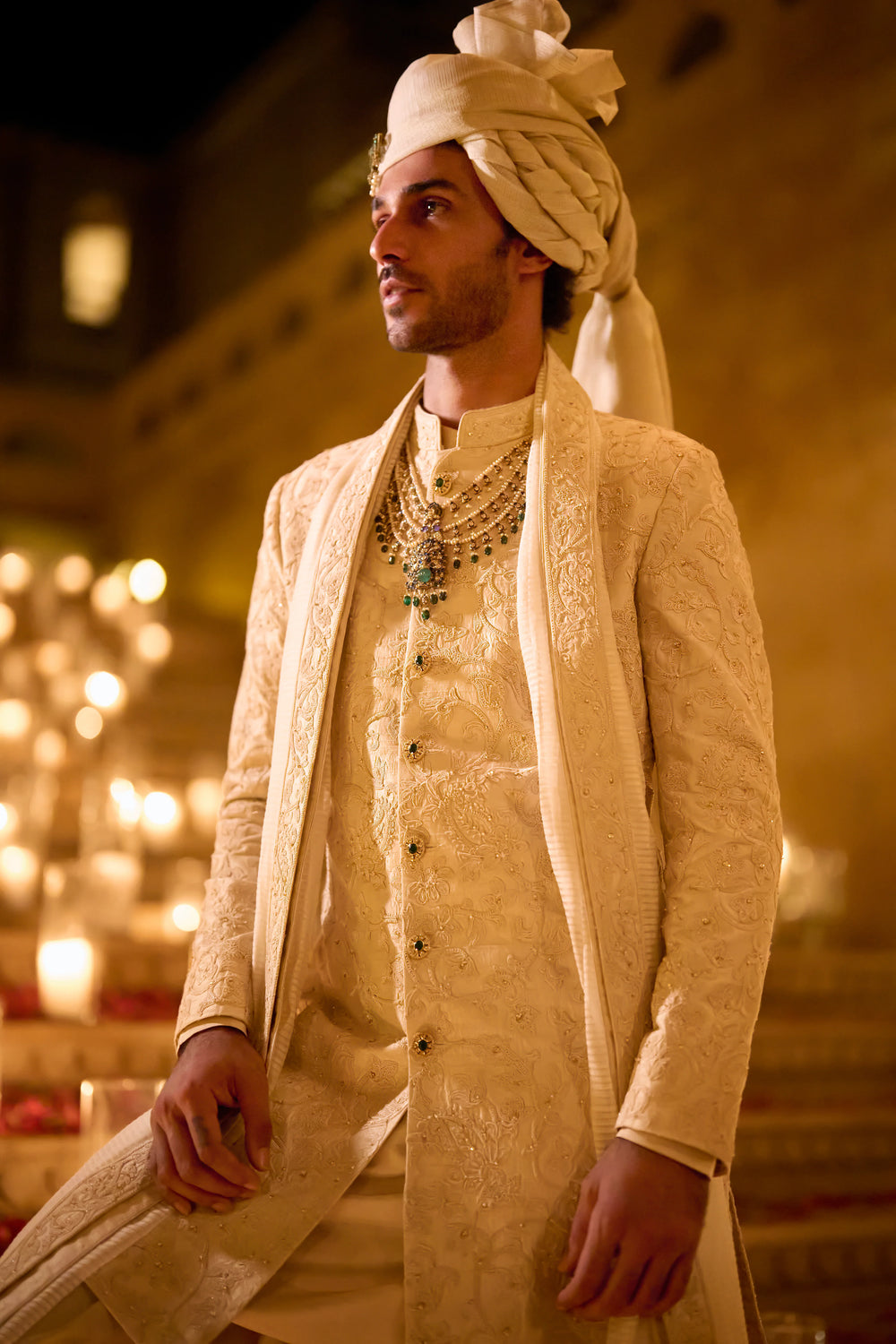 Seema Gujral - Ivory Sherwani Set