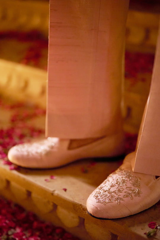 Seema Gujral - Pink Zardosi Sherwani Set