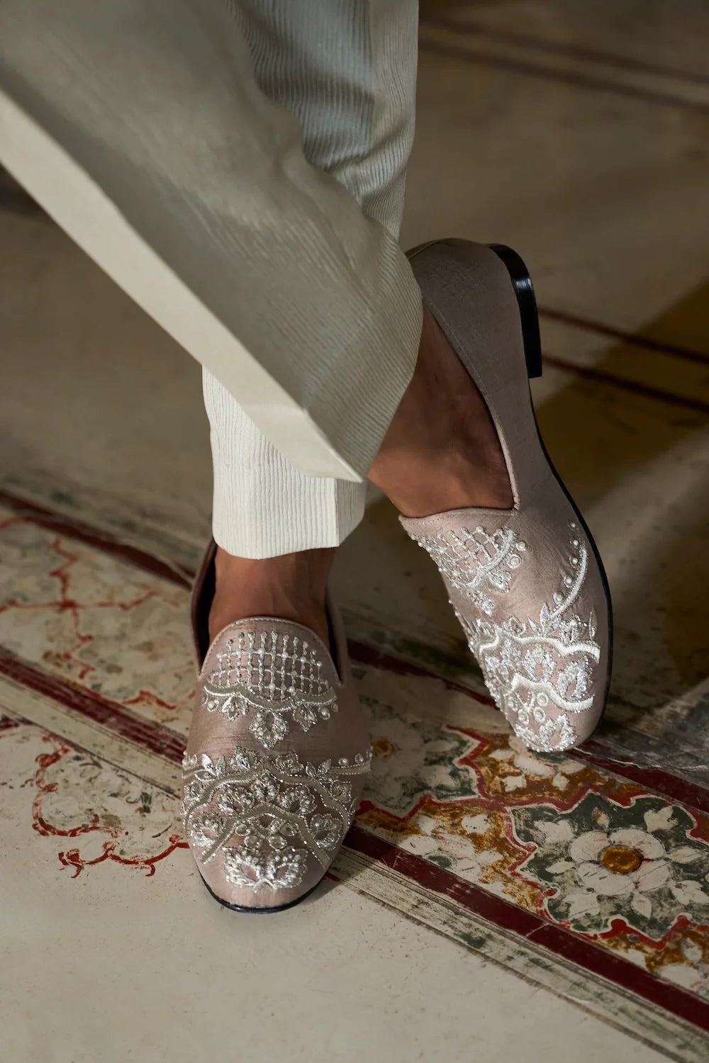 Seema Gujral - Silver Geometric Sherwani Set