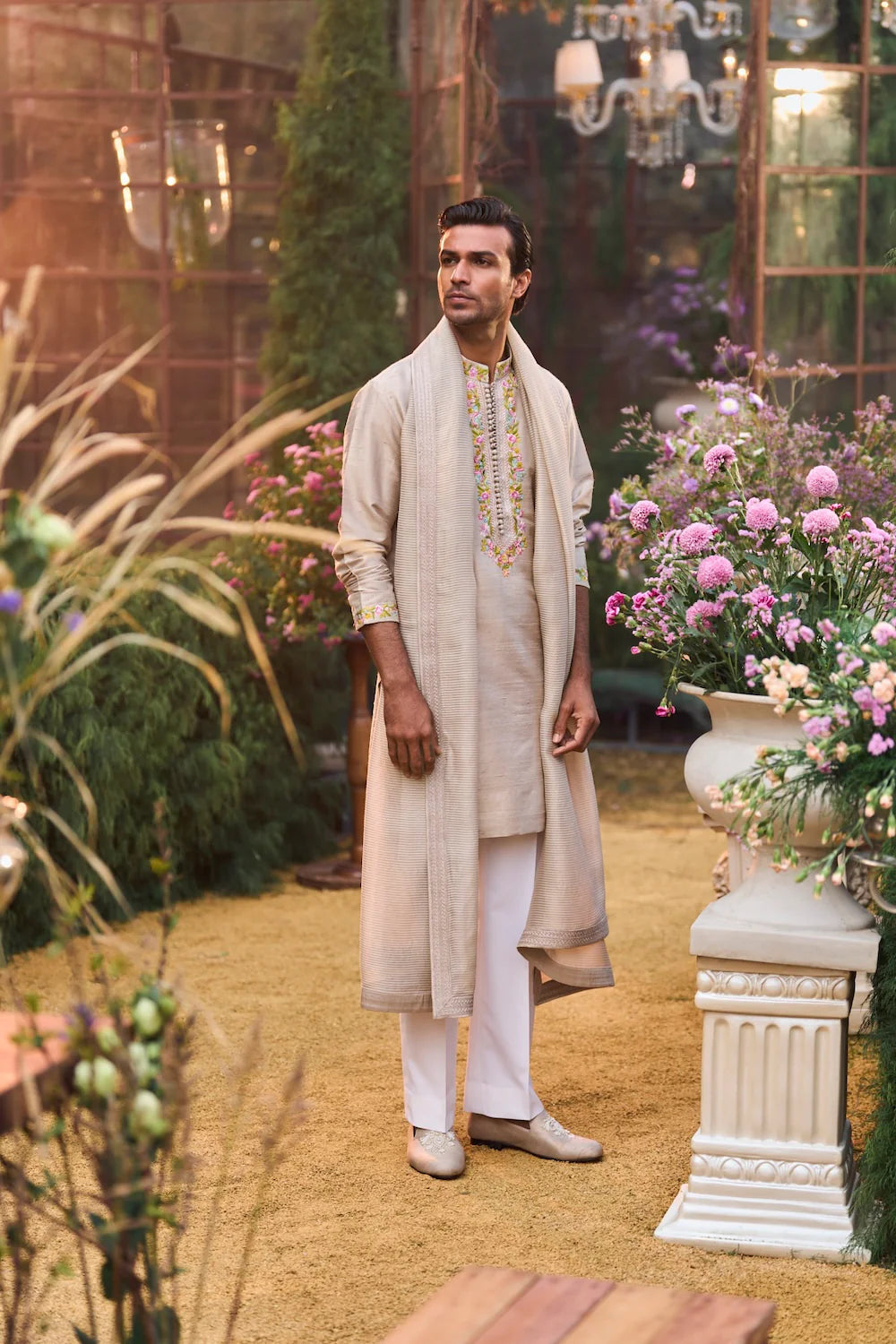 Seema Gujral - Greige Kurta Set