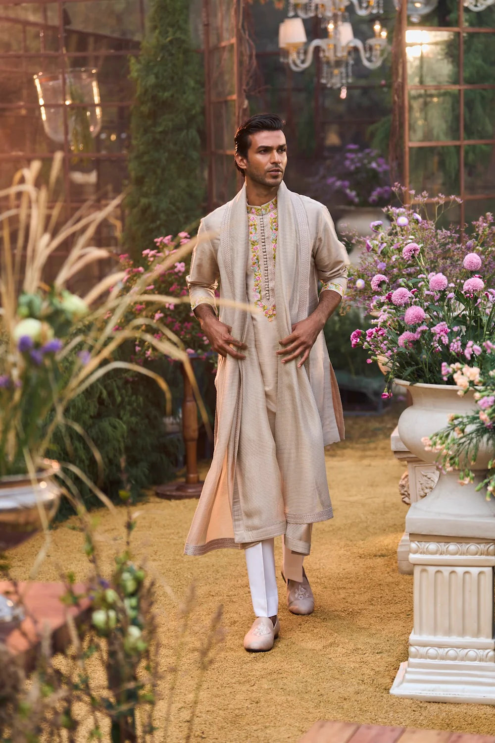 Seema Gujral - Greige Kurta Set