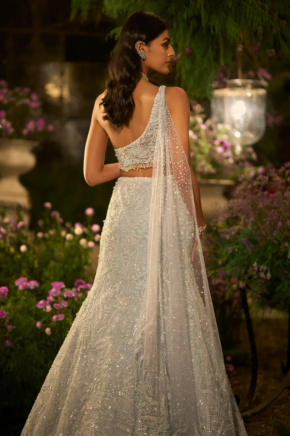 Seema Gujral - Periwinkle Blue Skirt Set