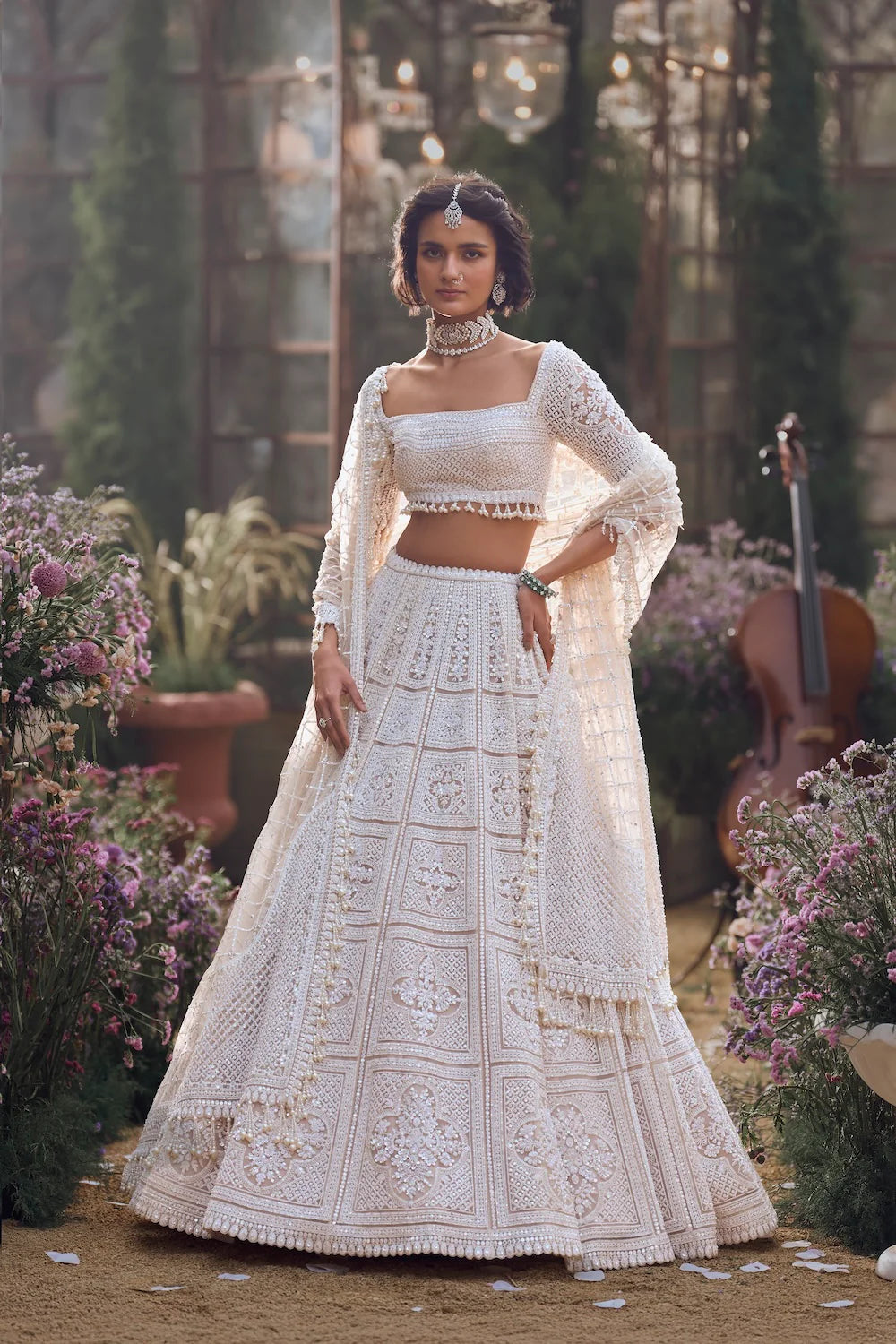 Seema Gujral - Geometric Lehenga Set