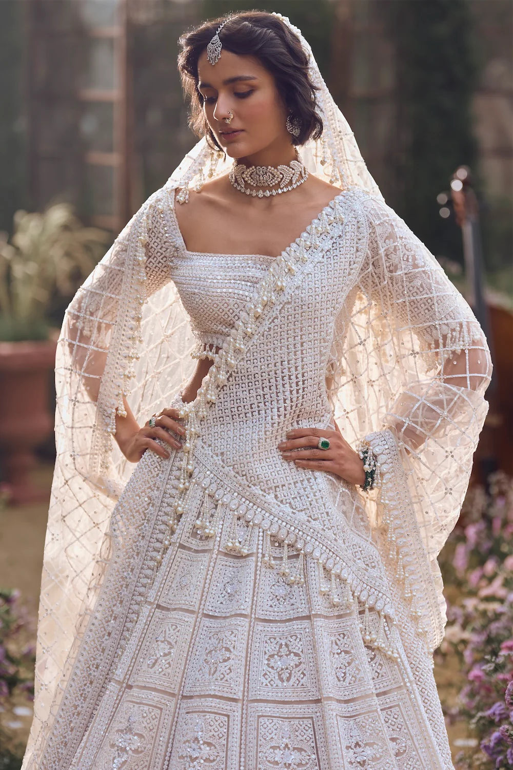 Seema Gujral - Geometric Lehenga Set