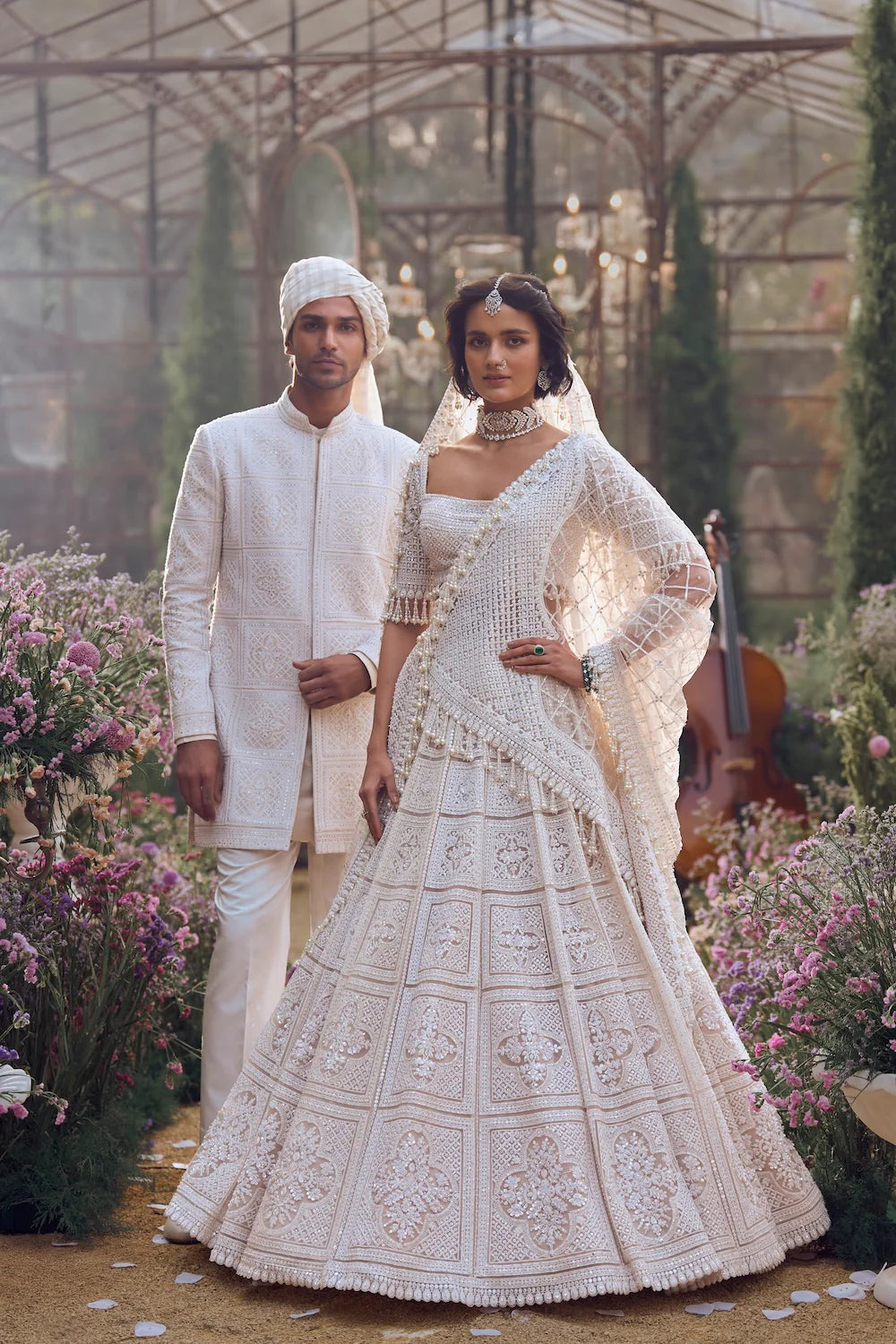 Seema Gujral - Geometric Lehenga Set
