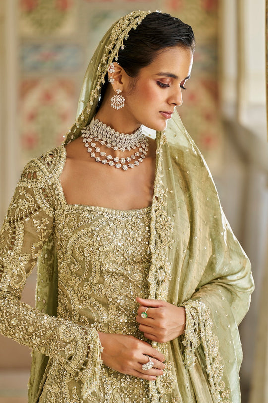 Seema Gujral - Sage Green Sharara Set
