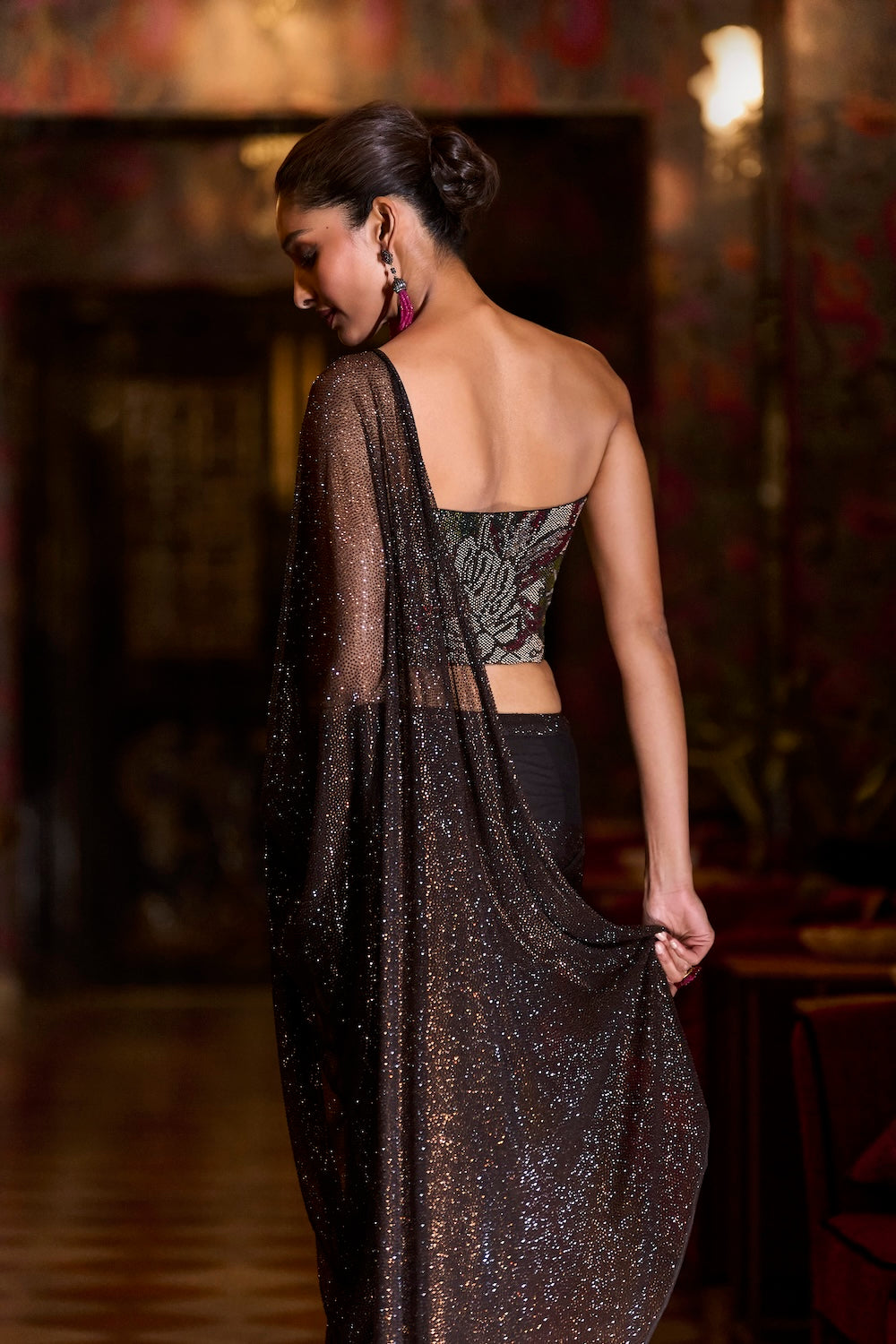 Seema Gujral - Mocha Corset Saree