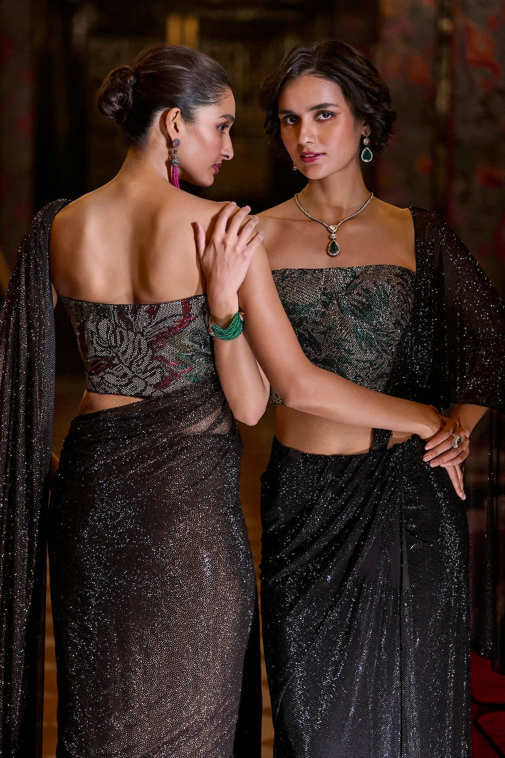 Seema Gujral - Black Corset Saree