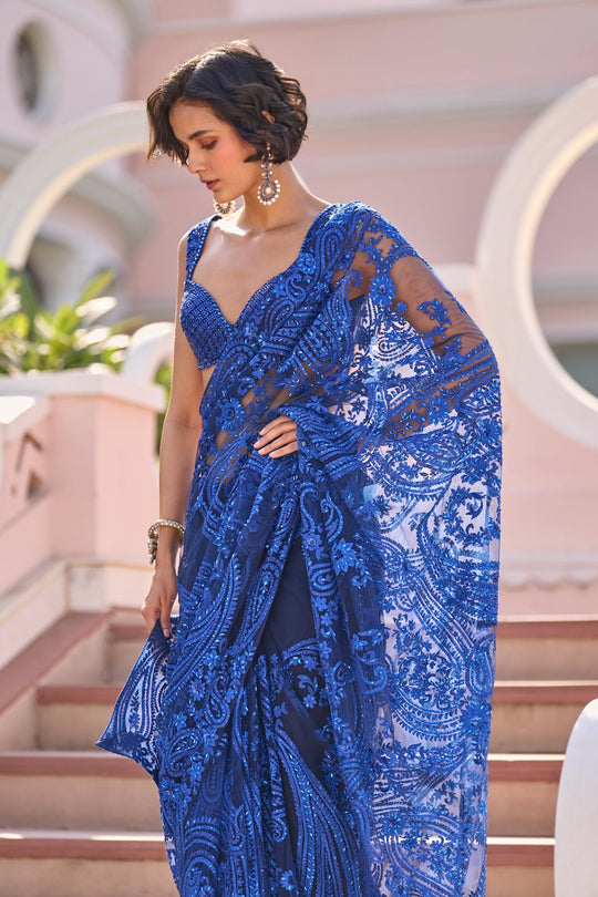 Seema Gujral - Blue Dori Saree
